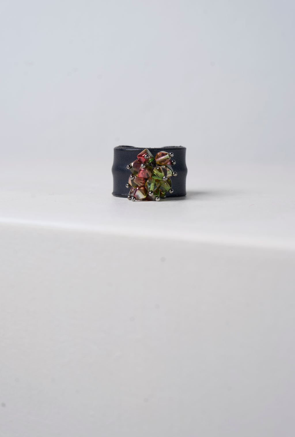 Pomegranate Leather Ring (Orange)