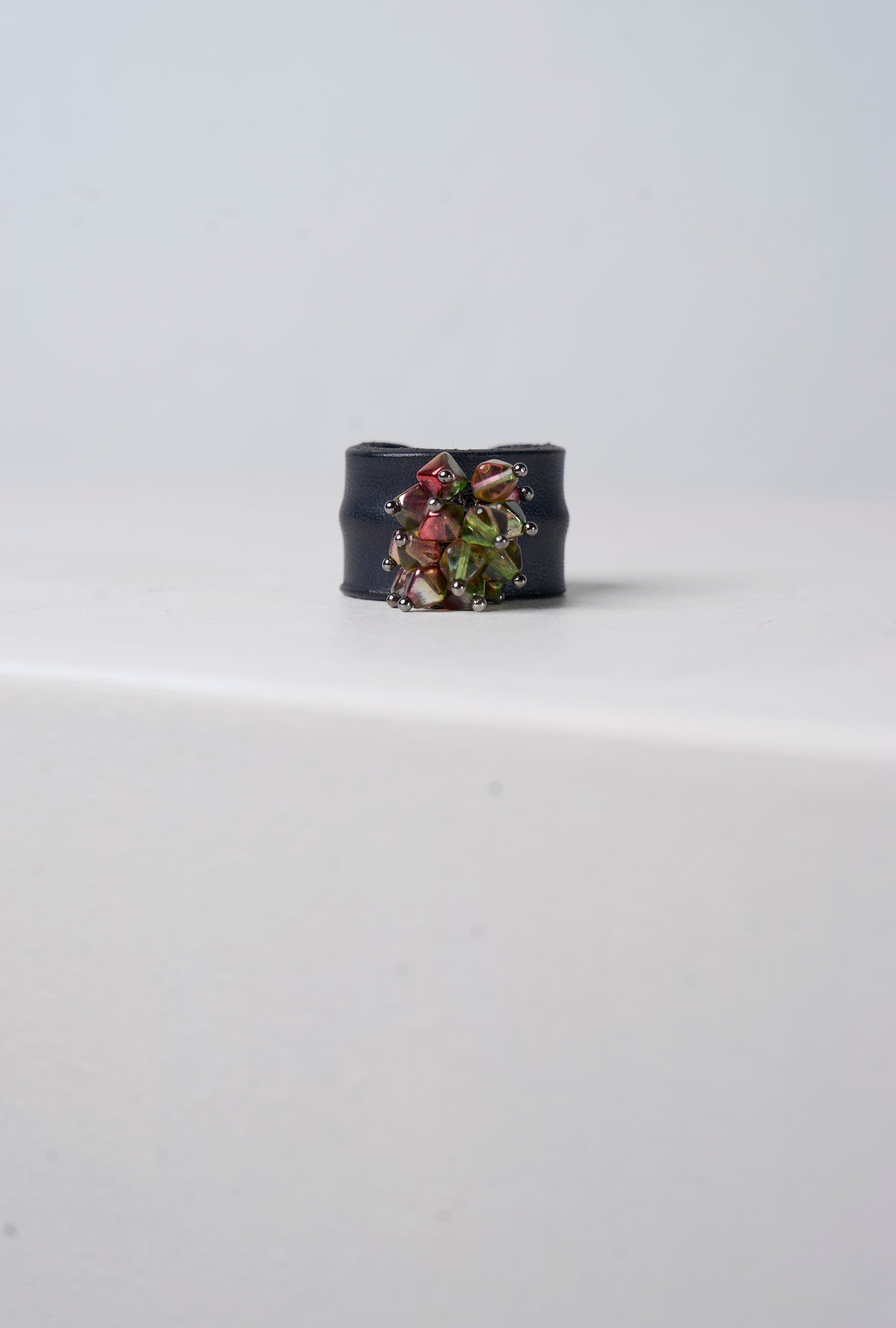 Pomegranate Leather Ring (Orange)