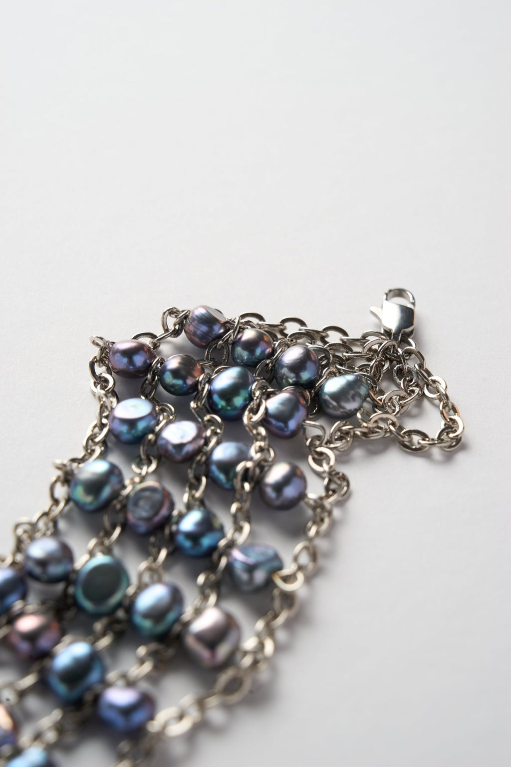 Blue Pearl Wide Choker (Silver × Blue) - Machtvoll