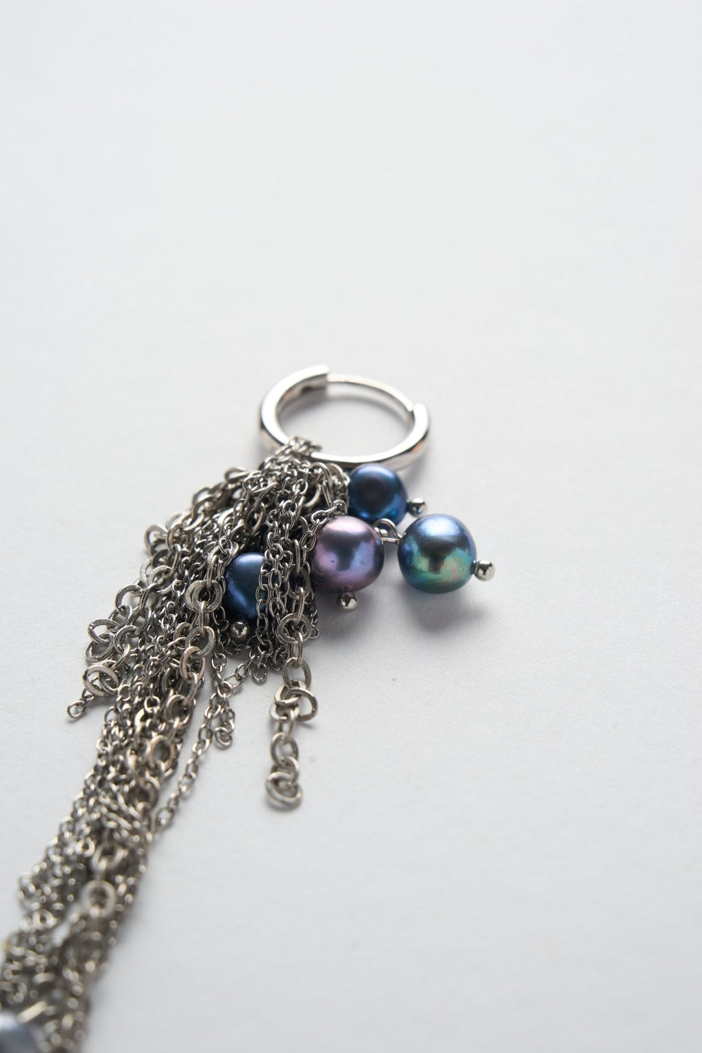 Blue Pearls Earrings (Silver × Blue)