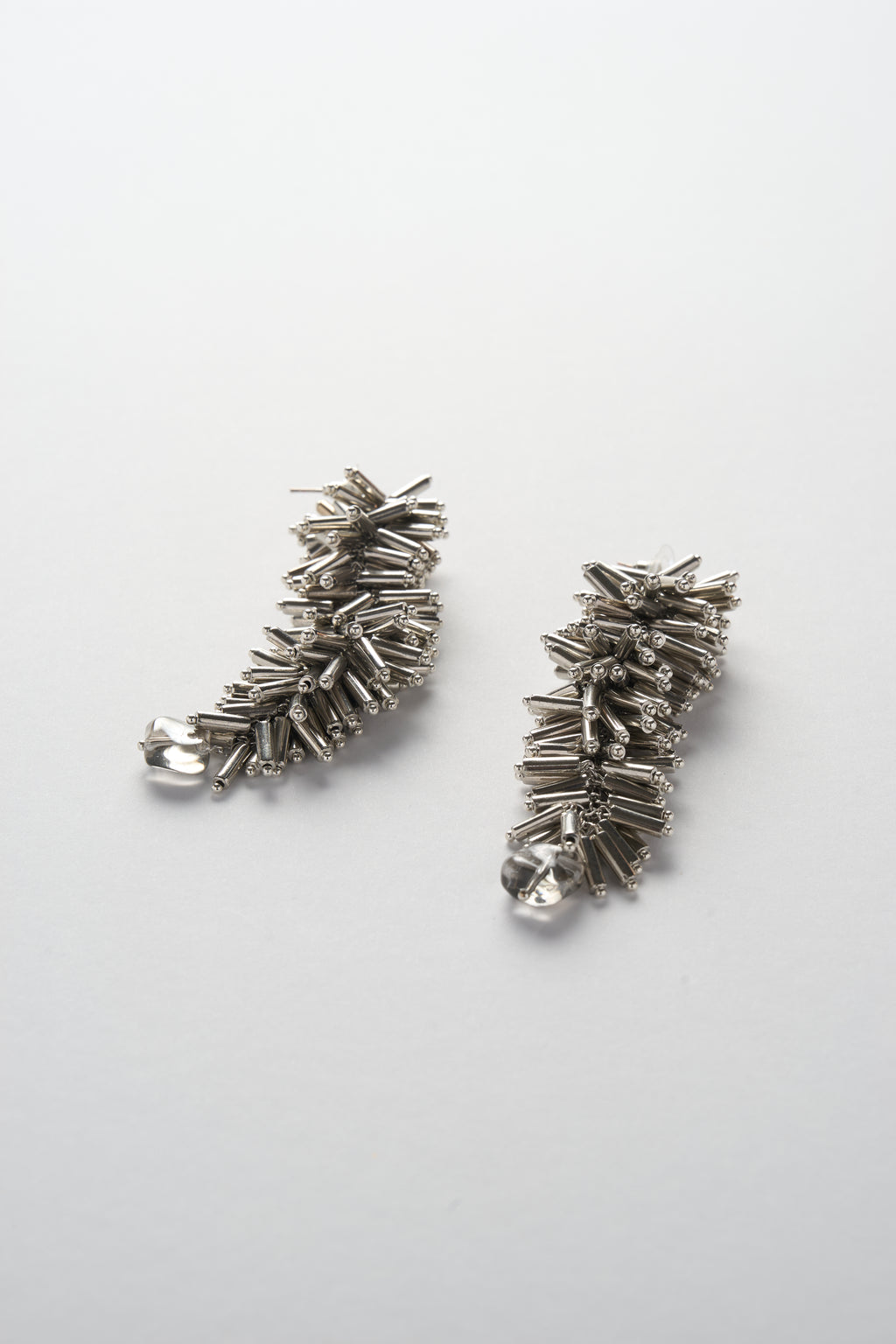 Urchins Long Earrings (Silver)