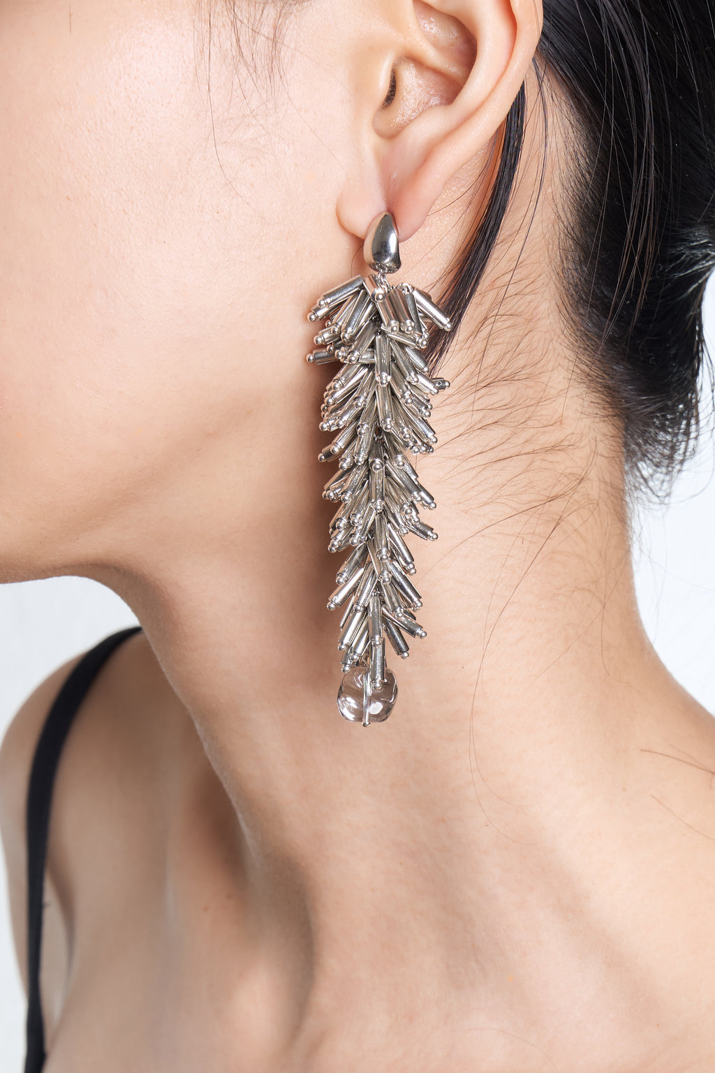 Urchins Long Earrings (Silver)
