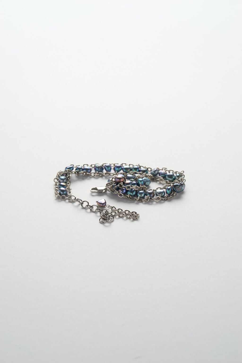 Pearl Chain Choker (Silver × Blue) - Machtvoll