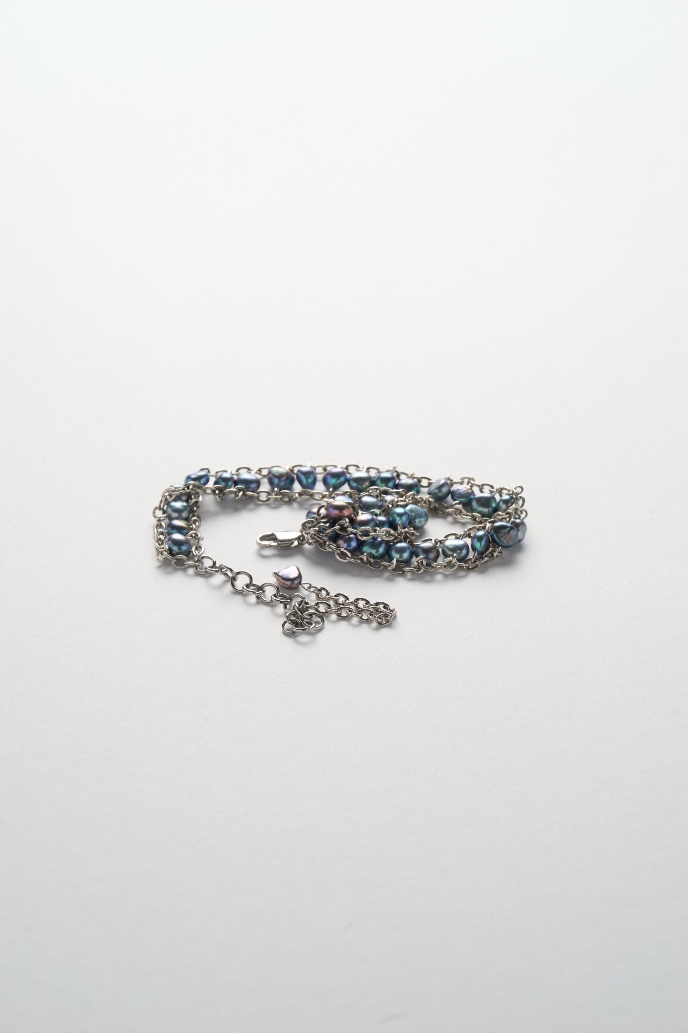 Pearl Chain Choker (Silver × Blue) - Machtvoll