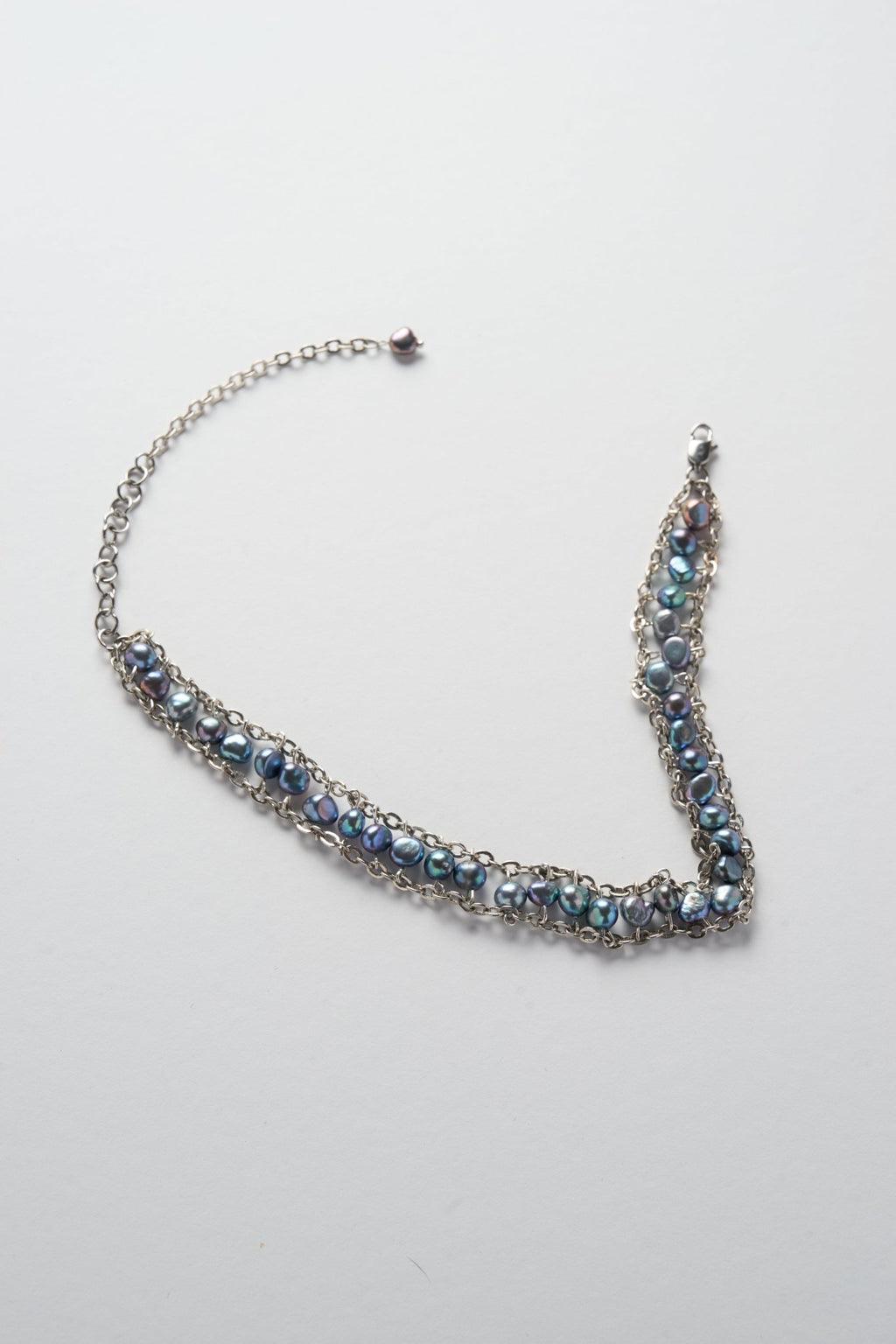 Pearl Chain Choker (Silver × Blue) - Machtvoll