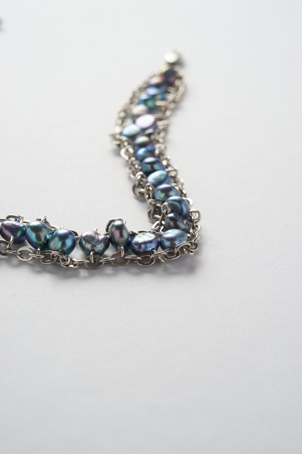 Pearl Chain Choker (Silver × Blue) - Machtvoll