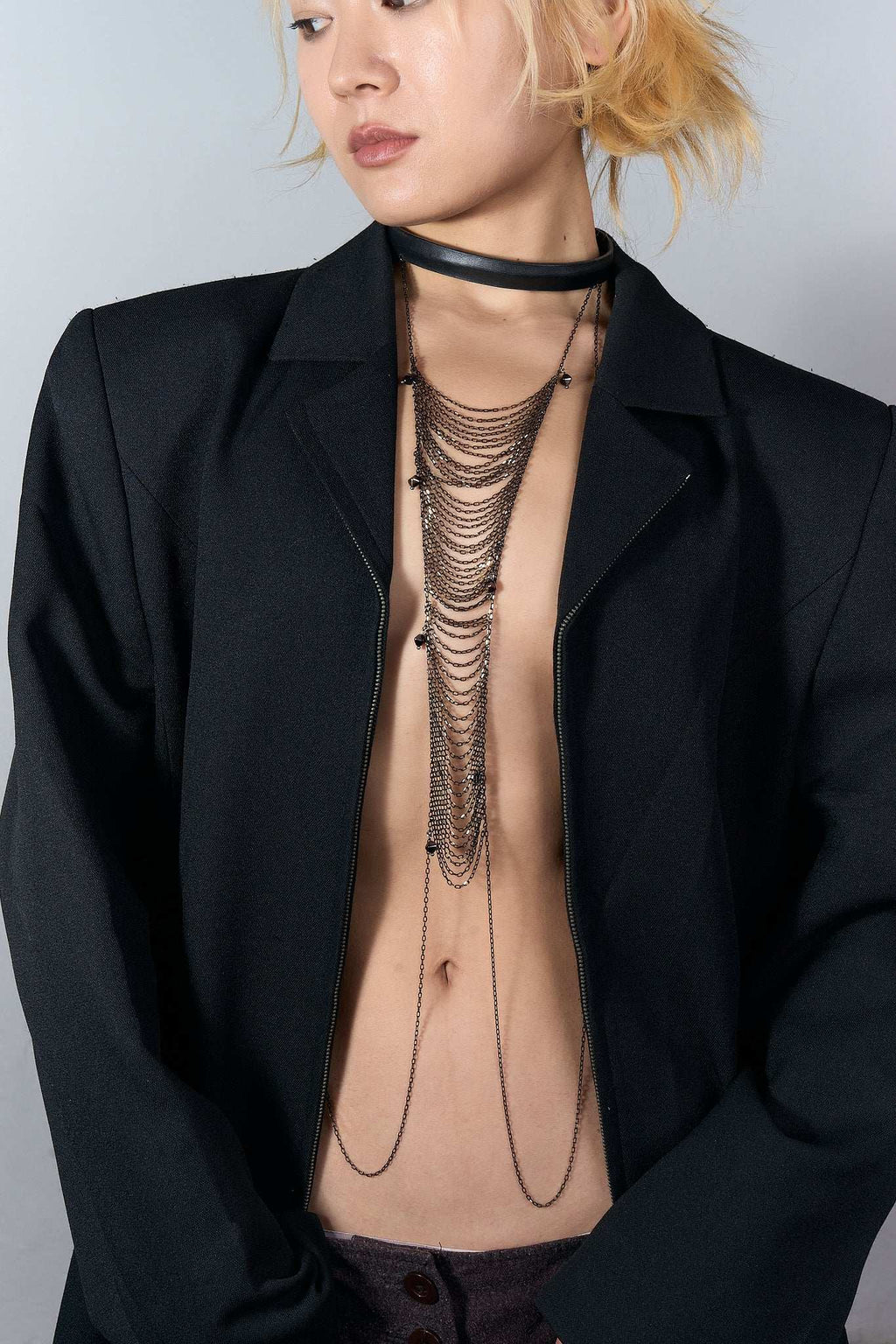 Pomegranate Choker Body Chain (Golden × Black)