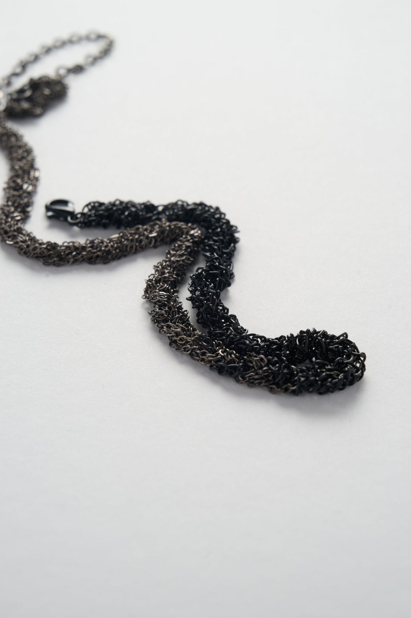 Two-Tone Metal Lace Necklace