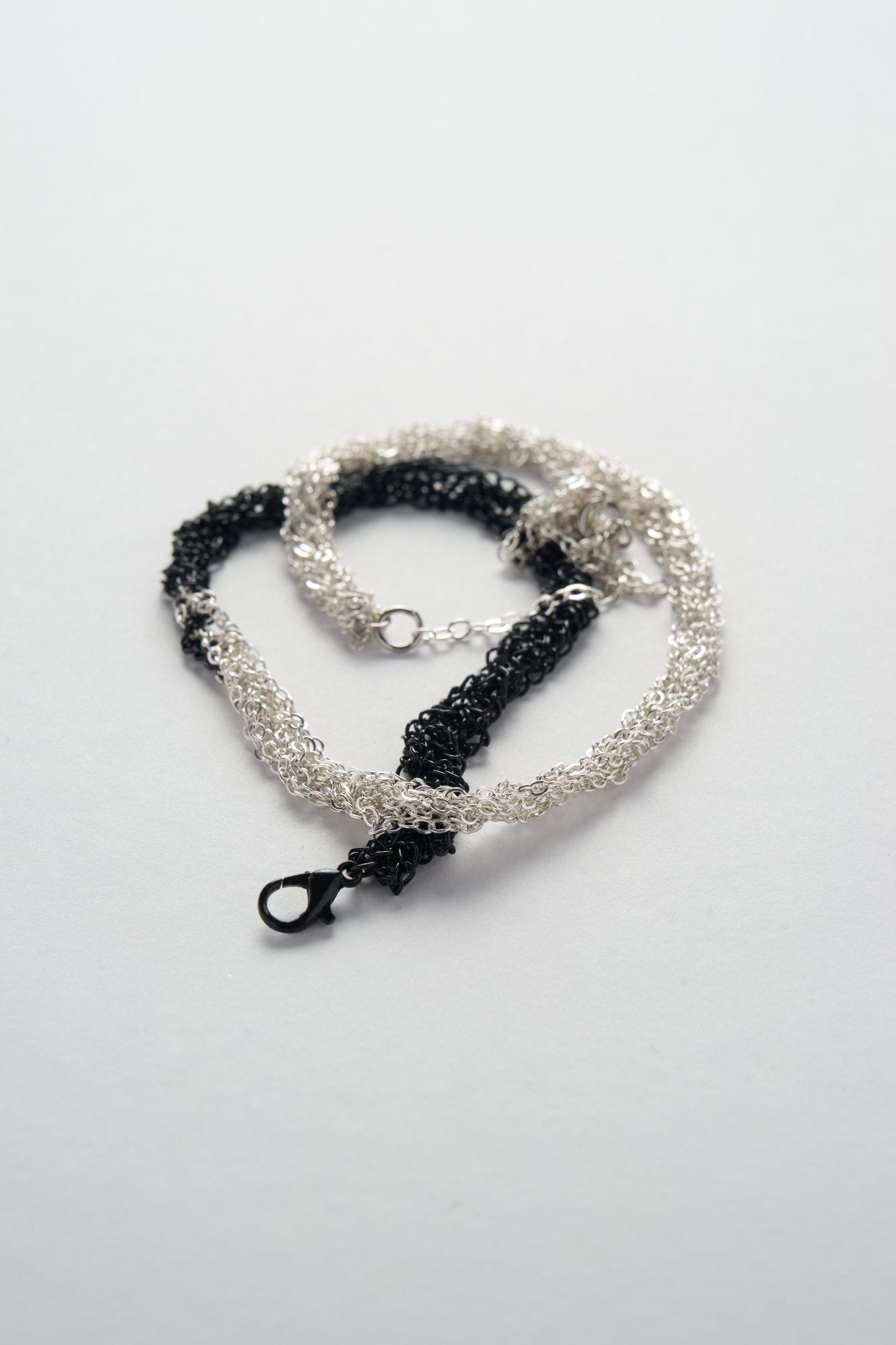 Two-Tone Metal Lace Necklace