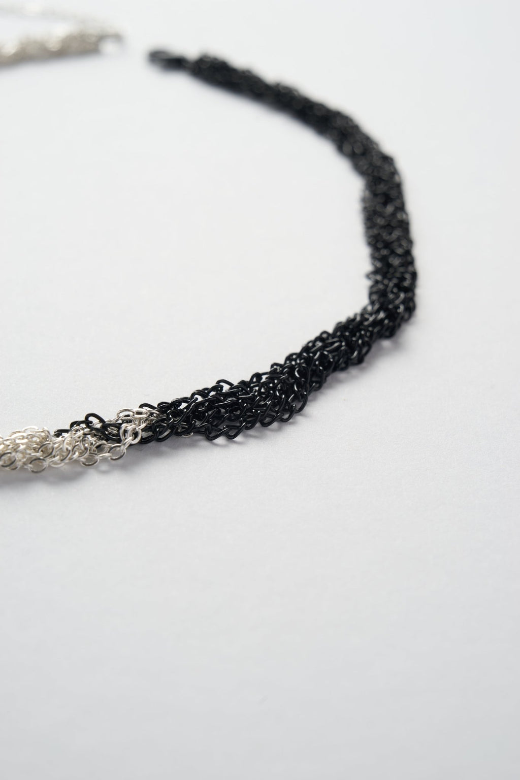 Two-Tone Metal Lace Necklace
