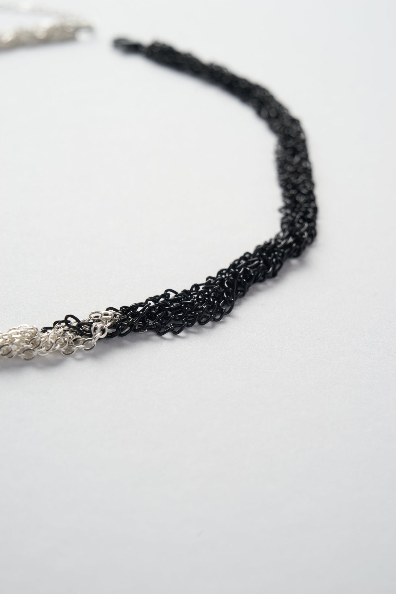 Two-Tone Metal Lace Necklace