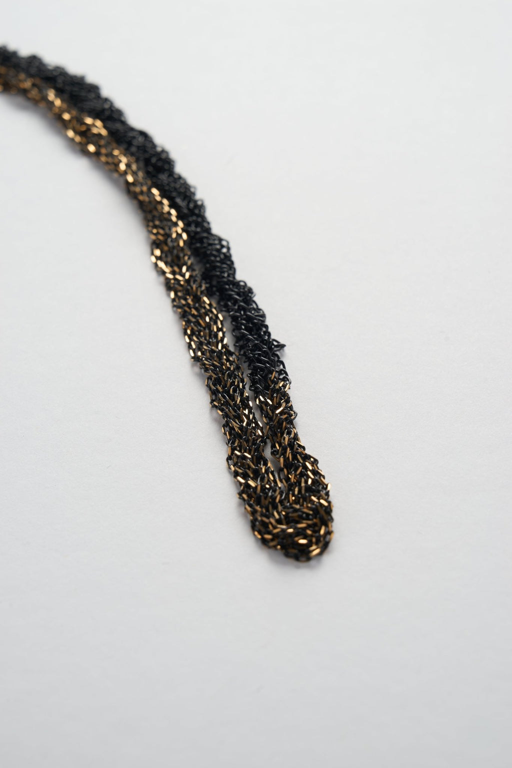 Two-Tone Metal Lace Necklace