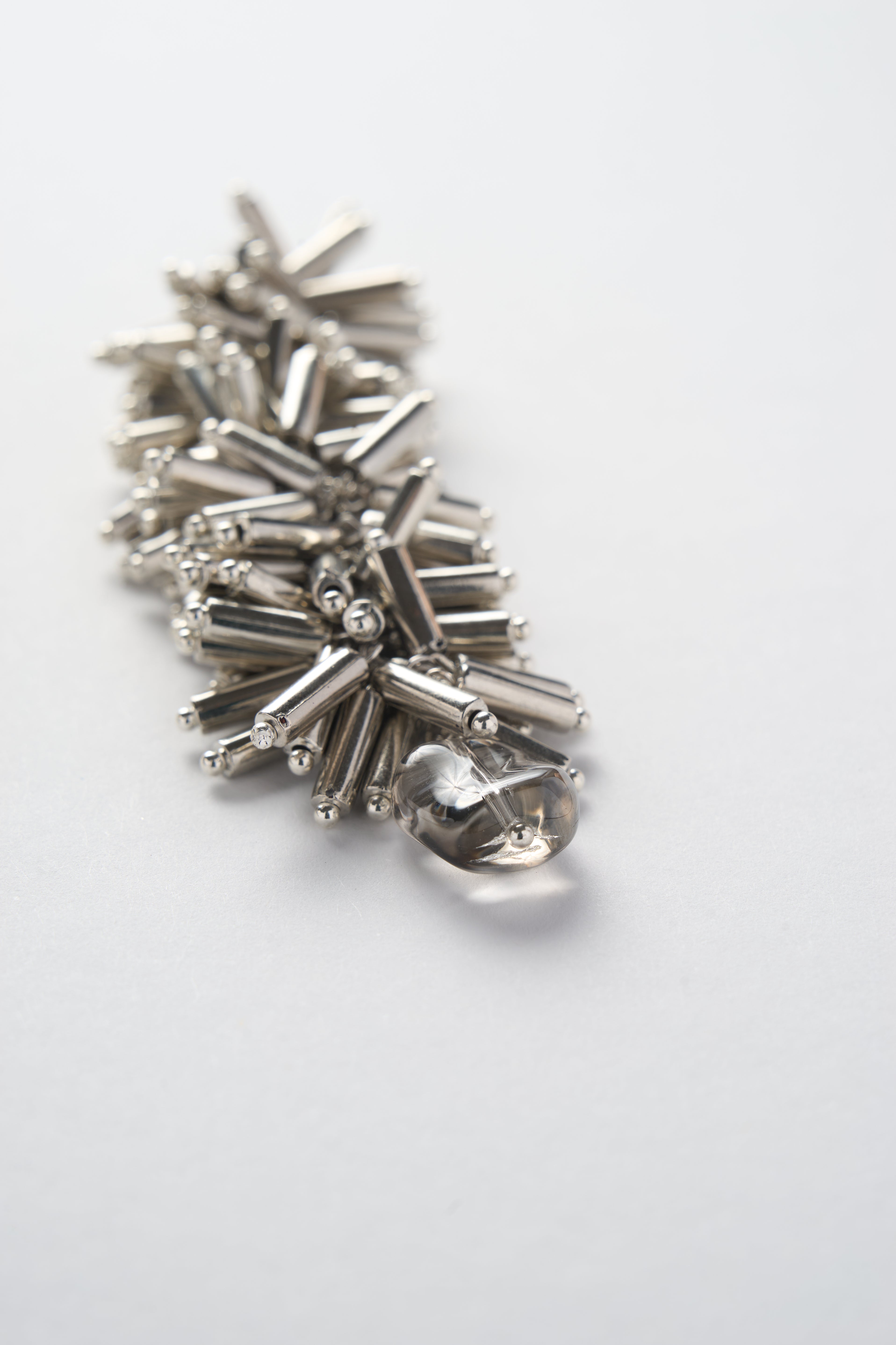 Urchins Long Earrings (Silver)