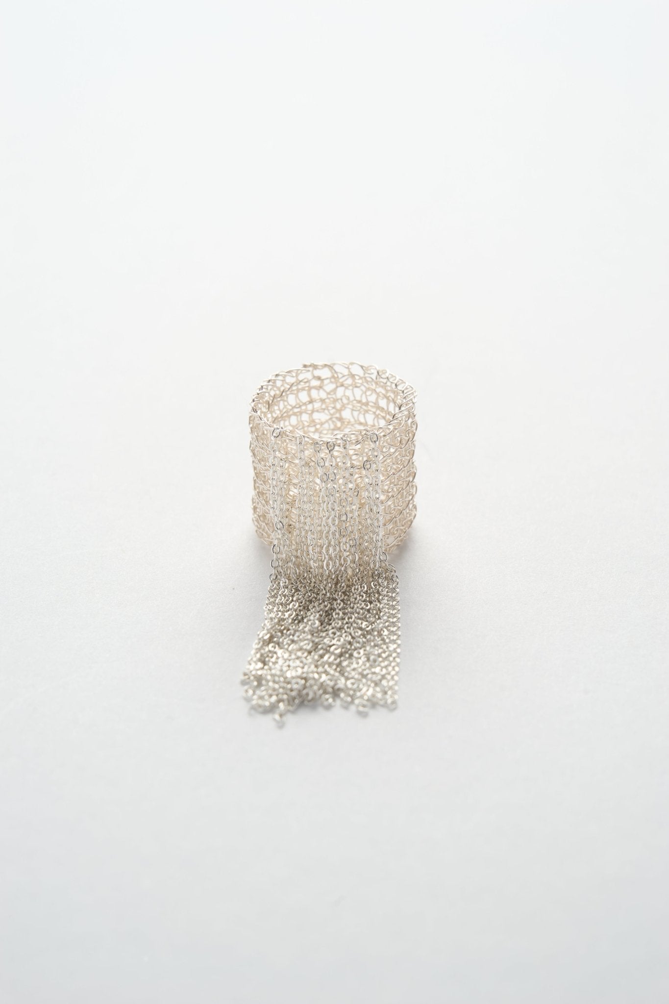 Wire Crochet Fringe Ring (Silver) - Machtvoll