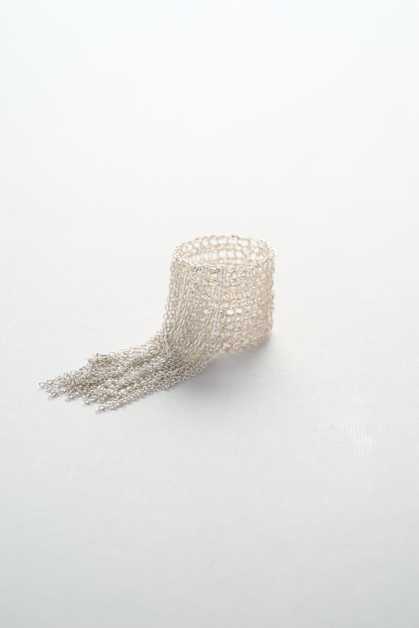 Wire Crochet Fringe Ring (Silver) - Machtvoll